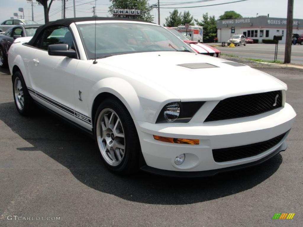 2007 Mustang Shelby GT500 Convertible - Performance White / Black Leather photo #1