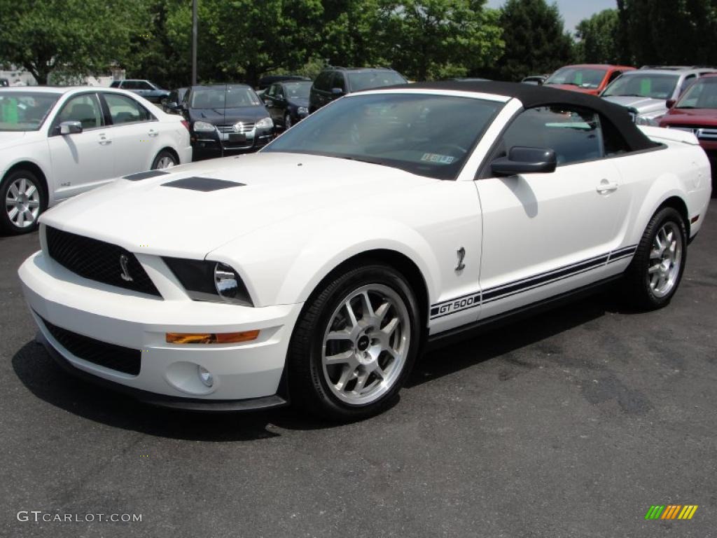 2007 Mustang Shelby GT500 Convertible - Performance White / Black Leather photo #2