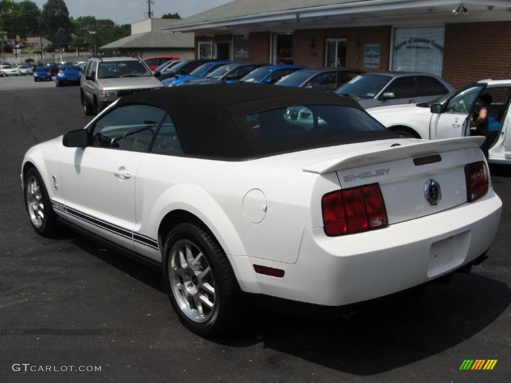 2007 Mustang Shelby GT500 Convertible - Performance White / Black Leather photo #6