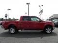 2010 Red Candy Metallic Ford F150 Lariat SuperCrew 4x4  photo #2