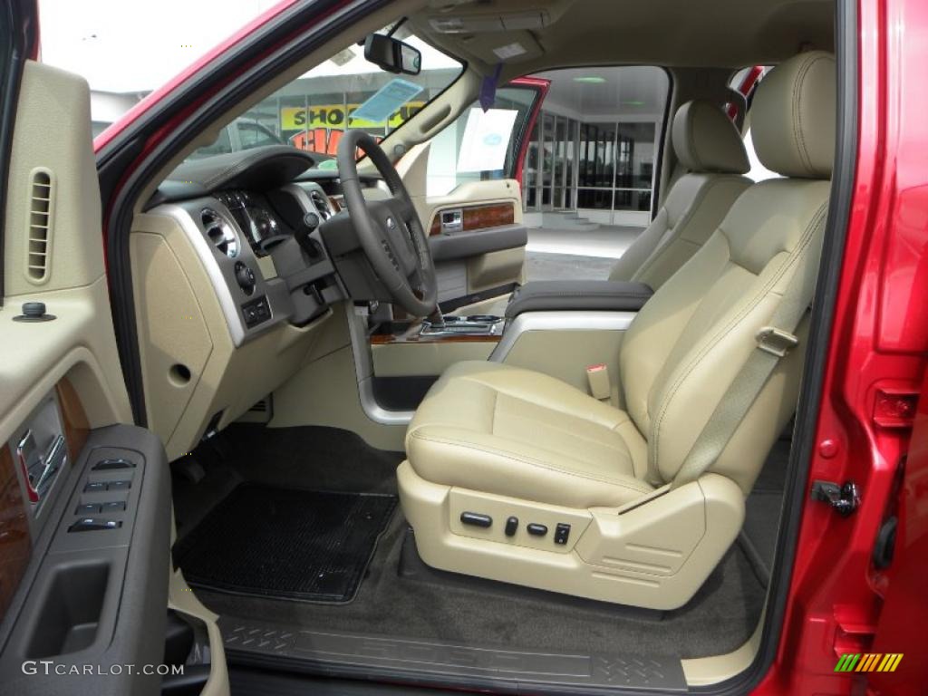 2010 F150 Lariat SuperCrew 4x4 - Red Candy Metallic / Tan photo #8