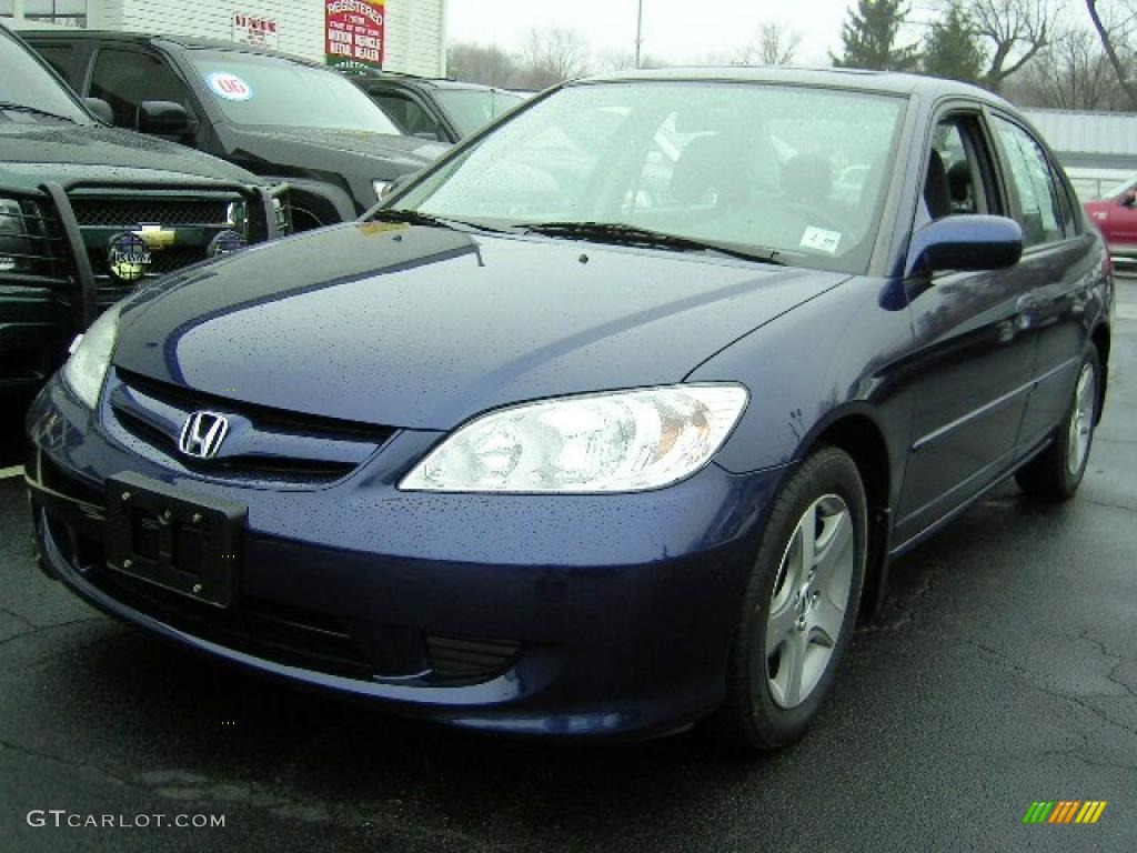 2005 Civic EX Sedan - Eternal Blue Pearl / Gray photo #1