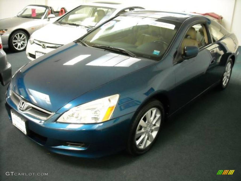2006 Accord EX V6 Coupe - Sapphire Blue Pearl / Ivory photo #1
