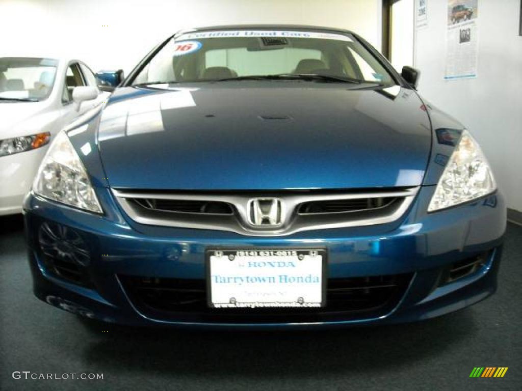 2006 Accord EX V6 Coupe - Sapphire Blue Pearl / Ivory photo #2
