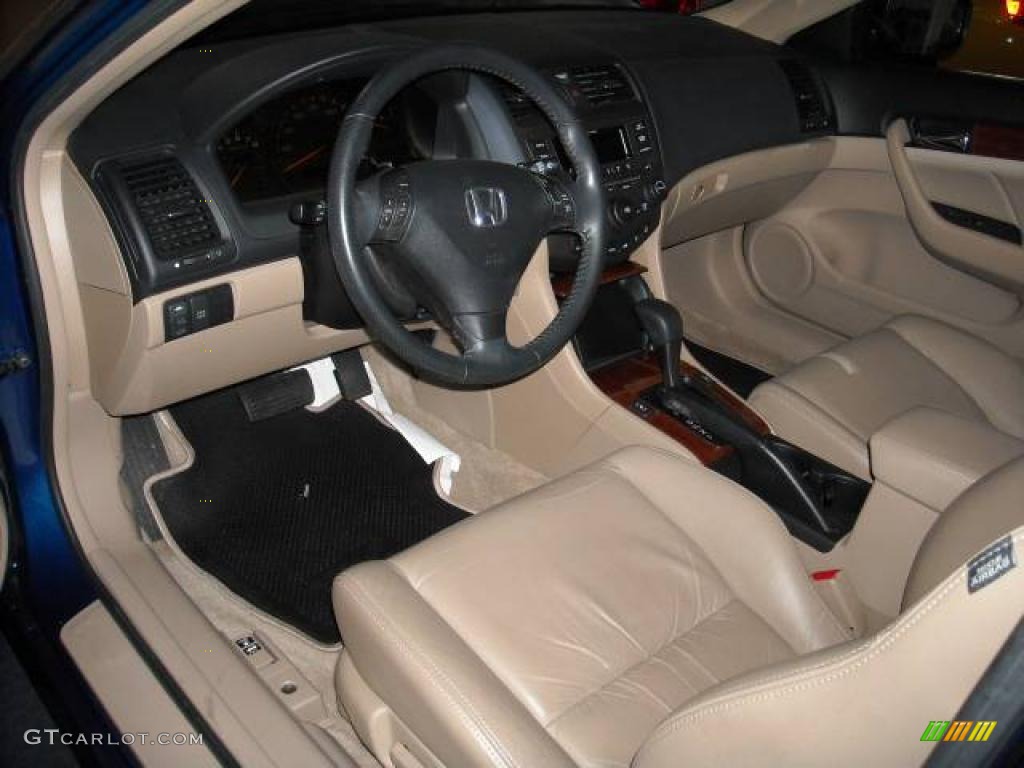 2006 Accord EX V6 Coupe - Sapphire Blue Pearl / Ivory photo #7