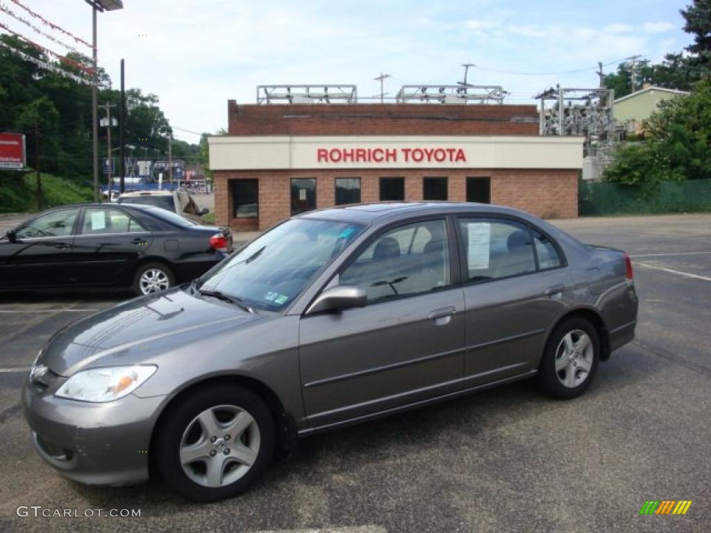 2005 Civic EX Sedan - Magnesium Metallic / Gray photo #1