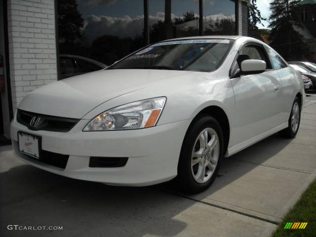 2007 Accord EX Coupe - Taffeta White / Ivory photo #1