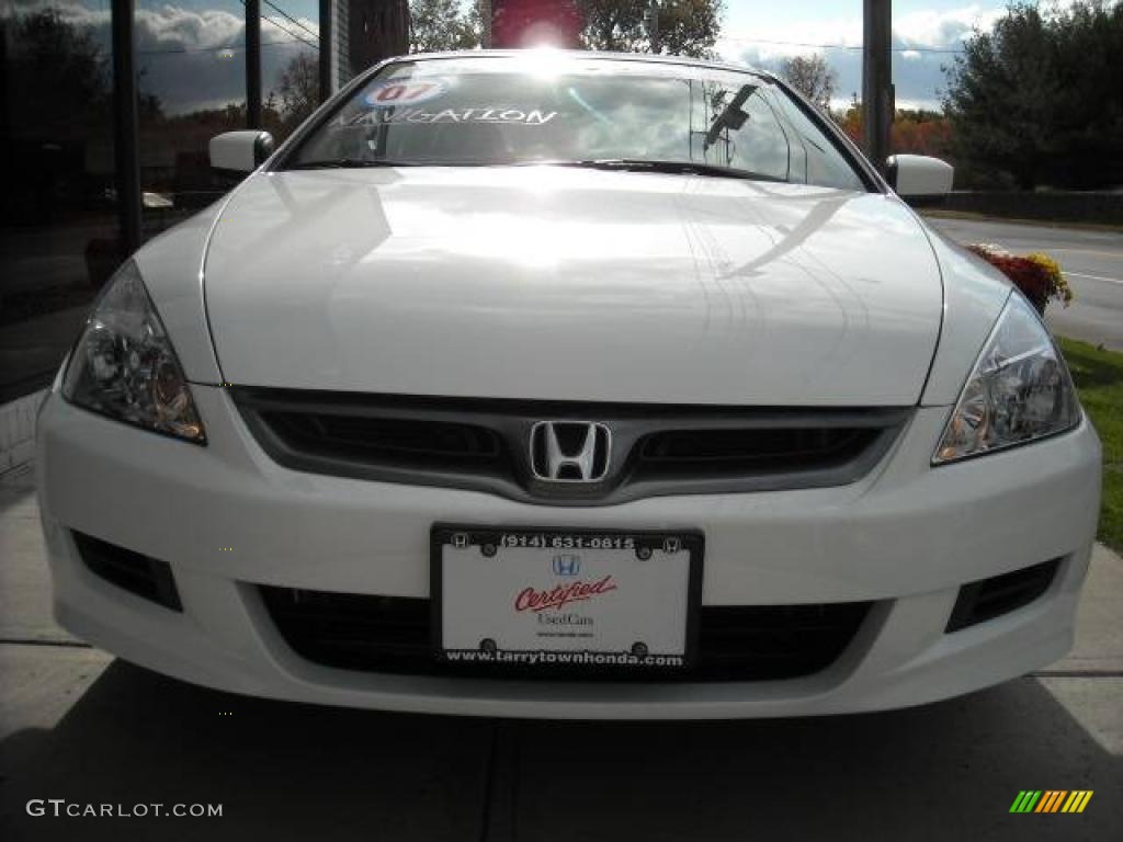 2007 Accord EX Coupe - Taffeta White / Ivory photo #2