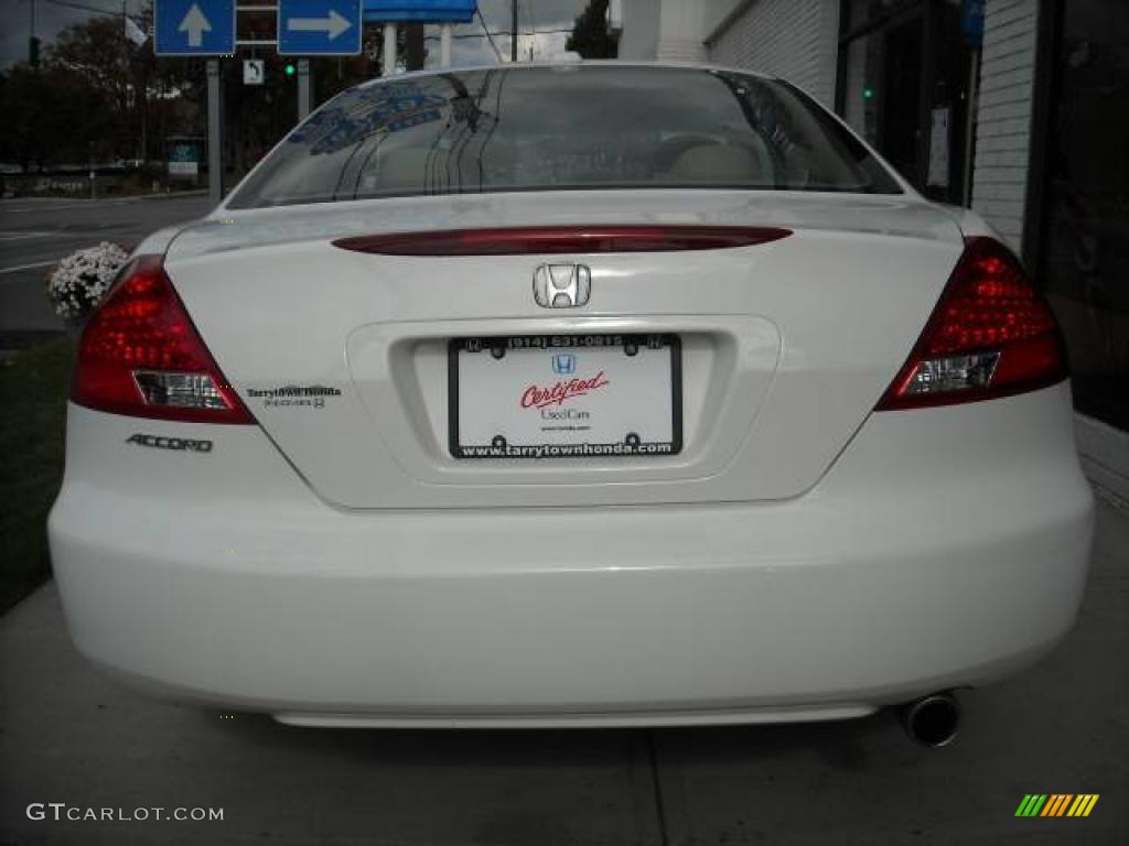 2007 Accord EX Coupe - Taffeta White / Ivory photo #5