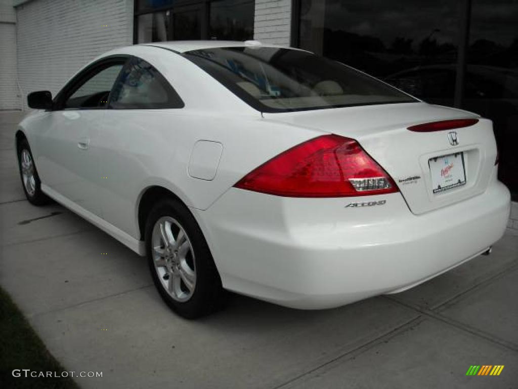 2007 Accord EX Coupe - Taffeta White / Ivory photo #6