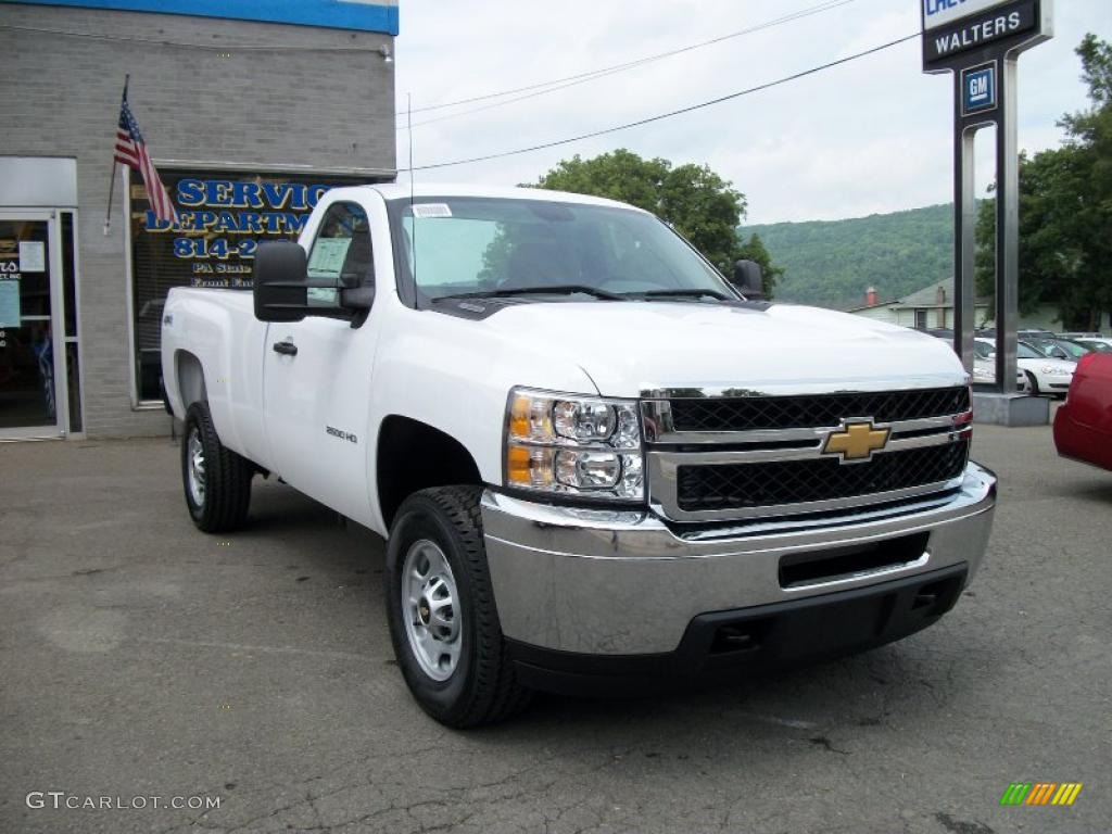 2010 Silverado 2500HD Regular Cab 4x4 - Summit White / Dark Titanium photo #2