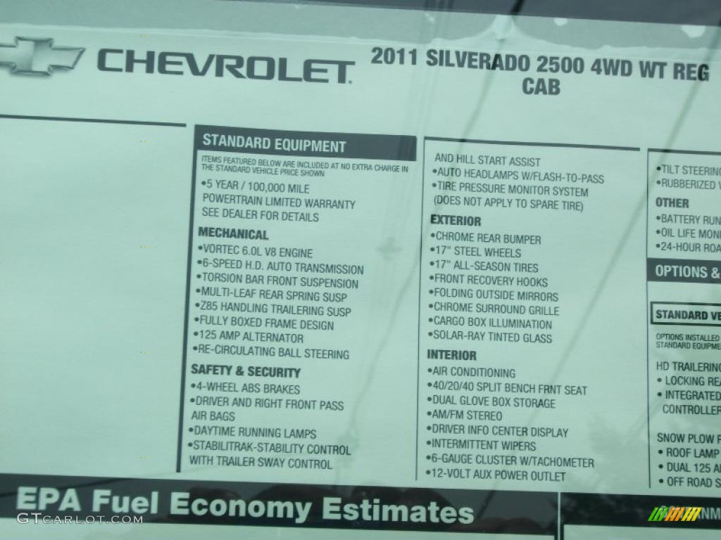 2010 Silverado 2500HD Regular Cab 4x4 - Summit White / Dark Titanium photo #27