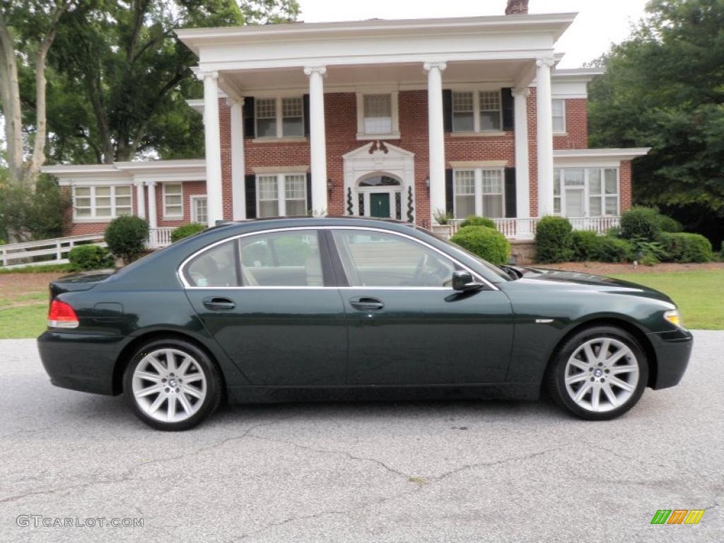 2003 7 Series 745i Sedan - Oxford Green Metallic / Dark Beige/Beige III photo #4