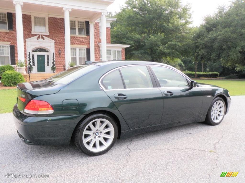 2003 7 Series 745i Sedan - Oxford Green Metallic / Dark Beige/Beige III photo #5