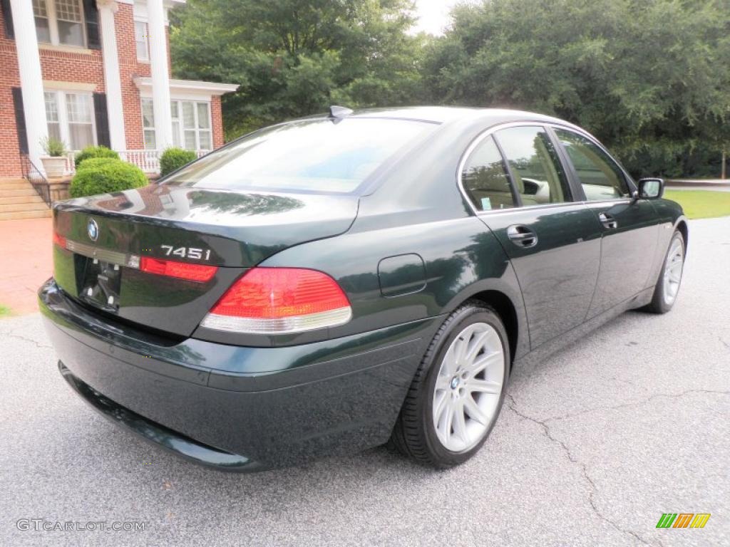 2003 7 Series 745i Sedan - Oxford Green Metallic / Dark Beige/Beige III photo #6