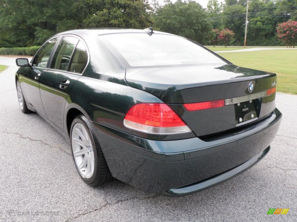 2003 7 Series 745i Sedan - Oxford Green Metallic / Dark Beige/Beige III photo #8