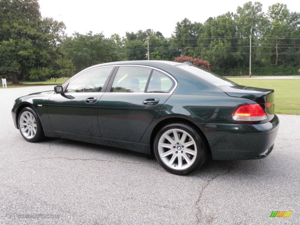 2003 7 Series 745i Sedan - Oxford Green Metallic / Dark Beige/Beige III photo #9