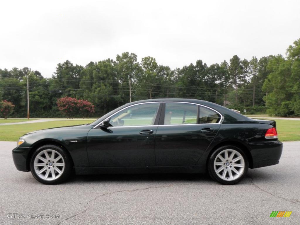 2003 7 Series 745i Sedan - Oxford Green Metallic / Dark Beige/Beige III photo #10