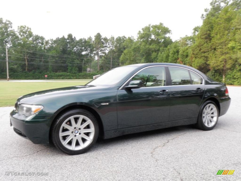 2003 7 Series 745i Sedan - Oxford Green Metallic / Dark Beige/Beige III photo #11