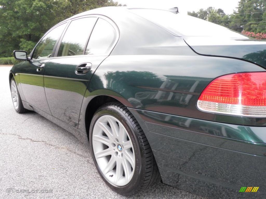 2003 7 Series 745i Sedan - Oxford Green Metallic / Dark Beige/Beige III photo #25