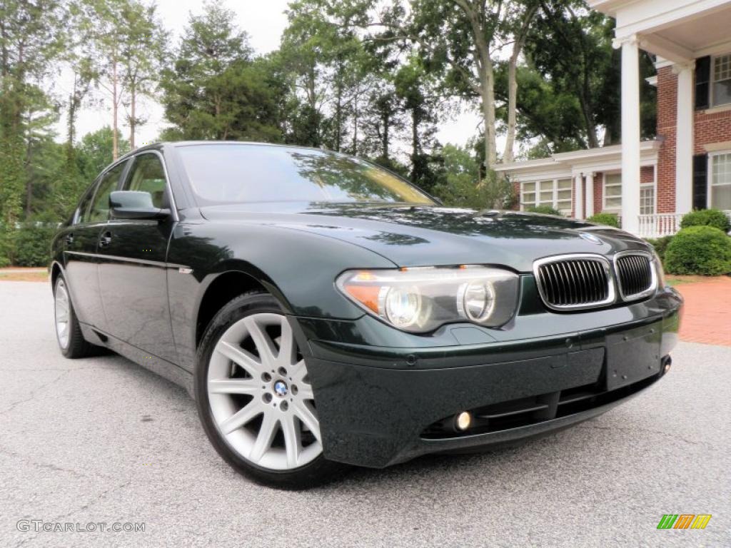 2003 7 Series 745i Sedan - Oxford Green Metallic / Dark Beige/Beige III photo #35
