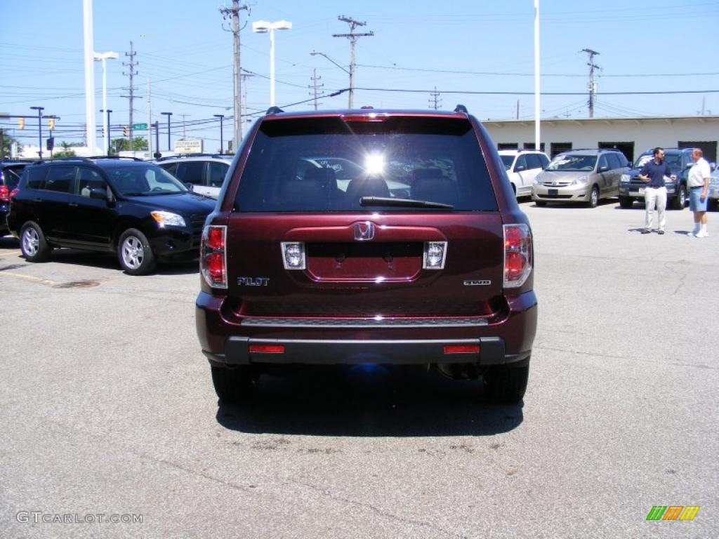 2007 Pilot EX-L 4WD - Dark Cherry Pearl / Gray photo #4