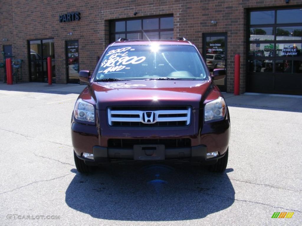 2007 Pilot EX-L 4WD - Dark Cherry Pearl / Gray photo #8