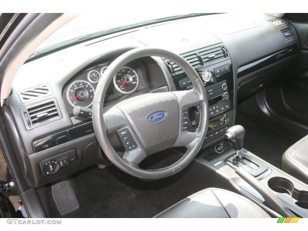 2008 Fusion SEL V6 - Tuxedo Black Metallic / Charcoal Black photo #6