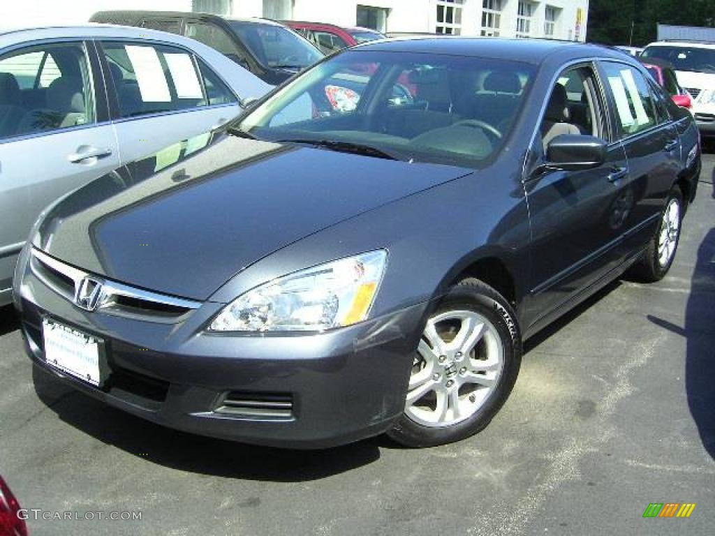 2007 Accord SE Sedan - Graphite Pearl / Gray photo #1