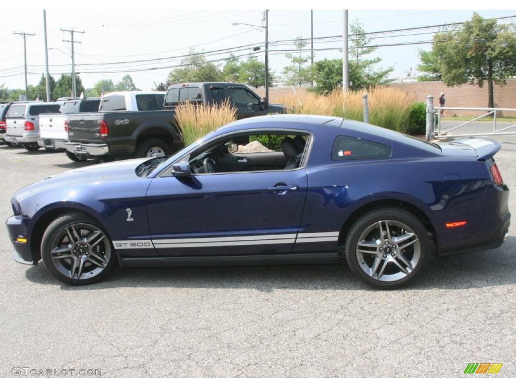 2010 Mustang Shelby GT500 Coupe - Kona Blue Metallic / Charcoal Black/White photo #11