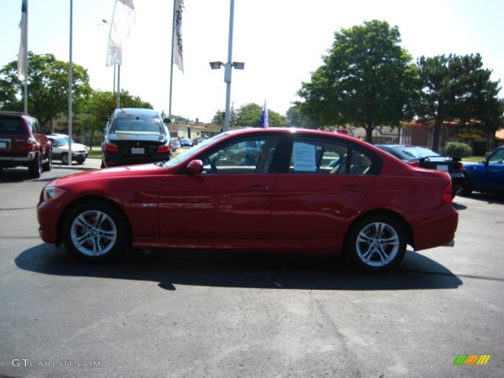 2008 3 Series 328xi Sedan - Crimson Red / Beige Dakota Leather photo #2