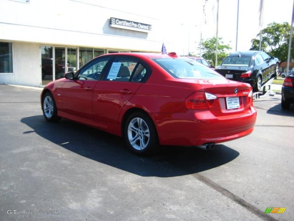 2008 3 Series 328xi Sedan - Crimson Red / Beige Dakota Leather photo #3