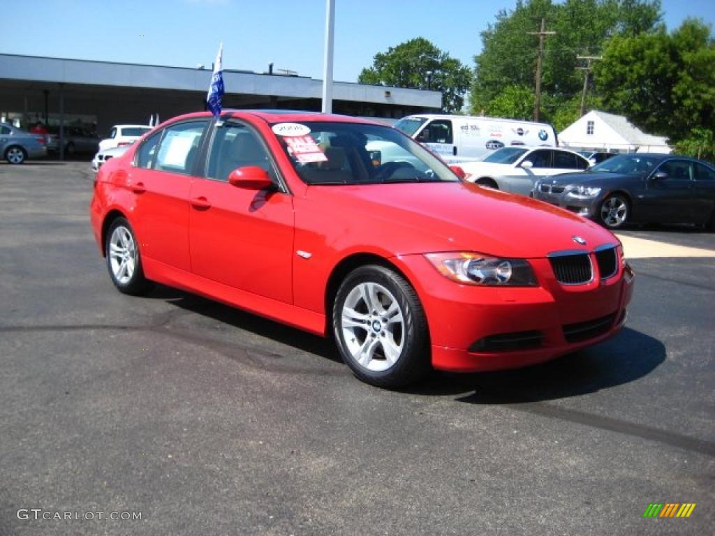 2008 3 Series 328xi Sedan - Crimson Red / Beige Dakota Leather photo #7