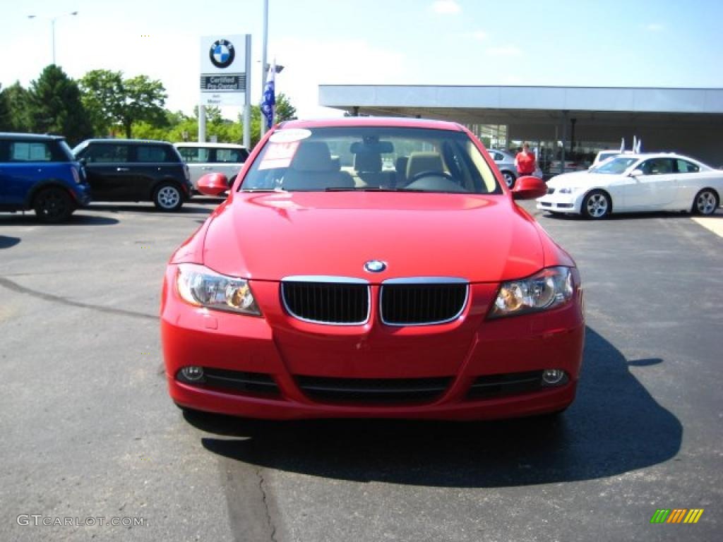 2008 3 Series 328xi Sedan - Crimson Red / Beige Dakota Leather photo #8