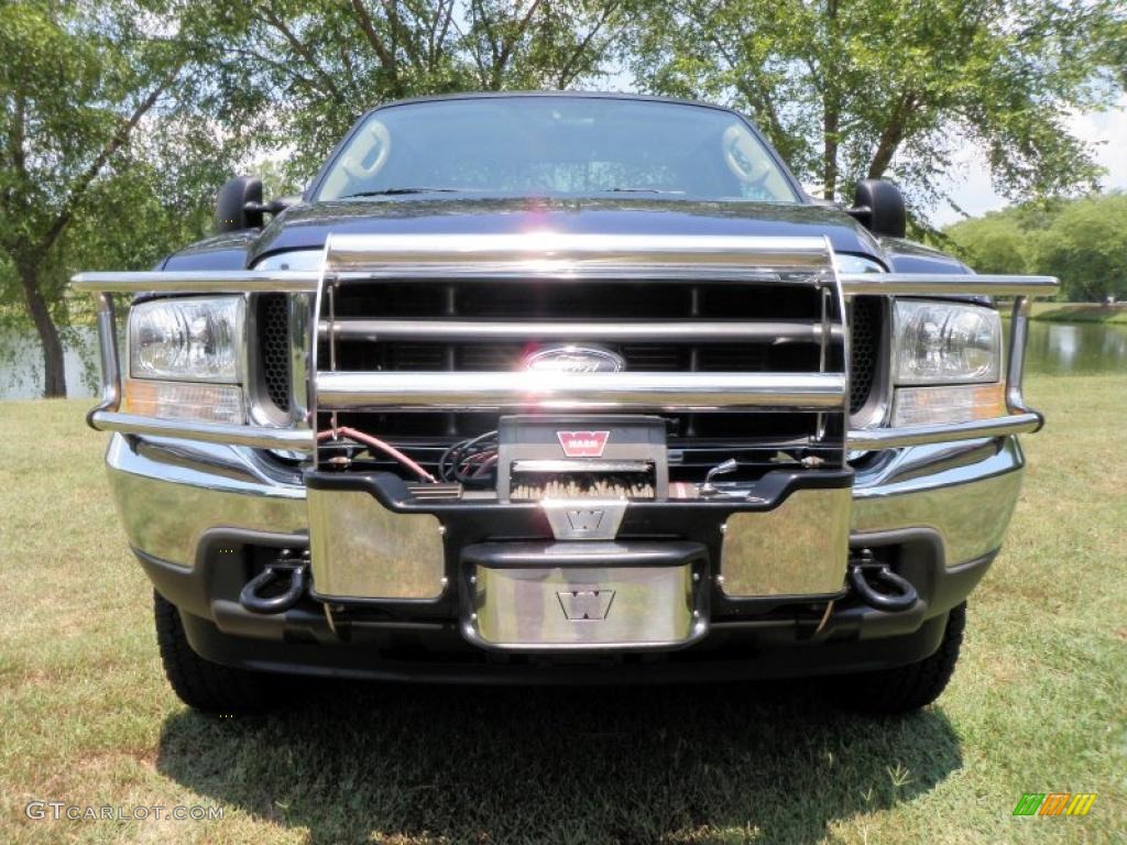 2004 F250 Super Duty Lariat SuperCab 4x4 - True Blue Metallic / Medium Parchment photo #12