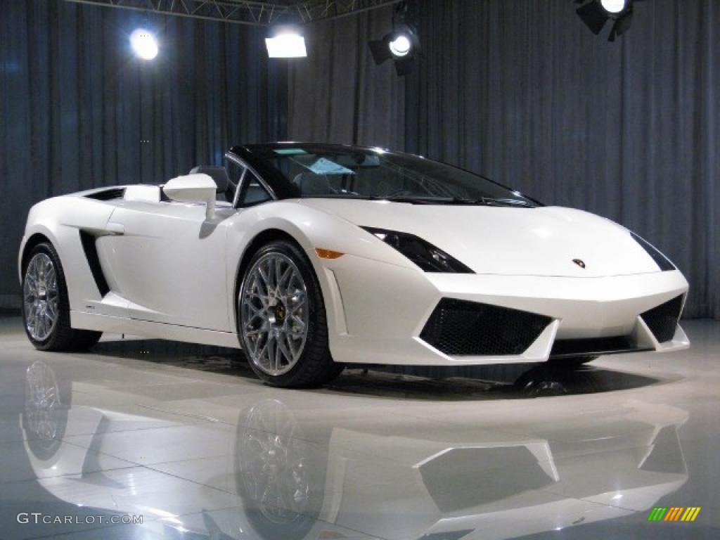 2010 Gallardo LP560-4 Spyder - Balloon White / Black/White photo #3