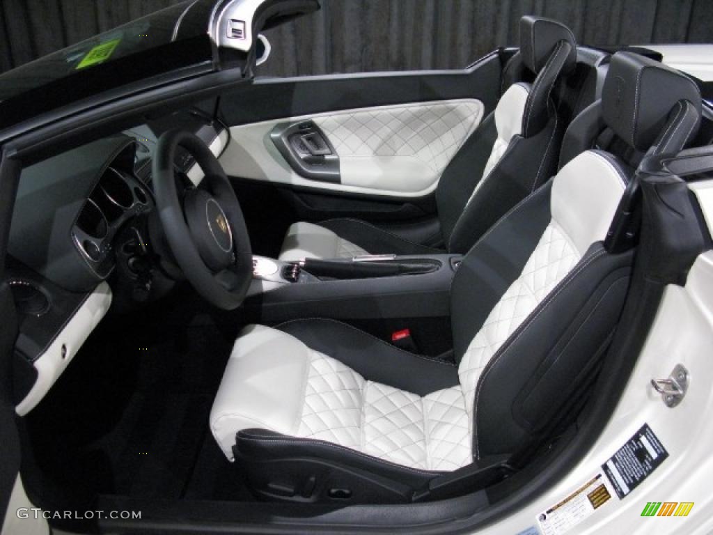 2010 Gallardo LP560-4 Spyder - Balloon White / Black/White photo #6