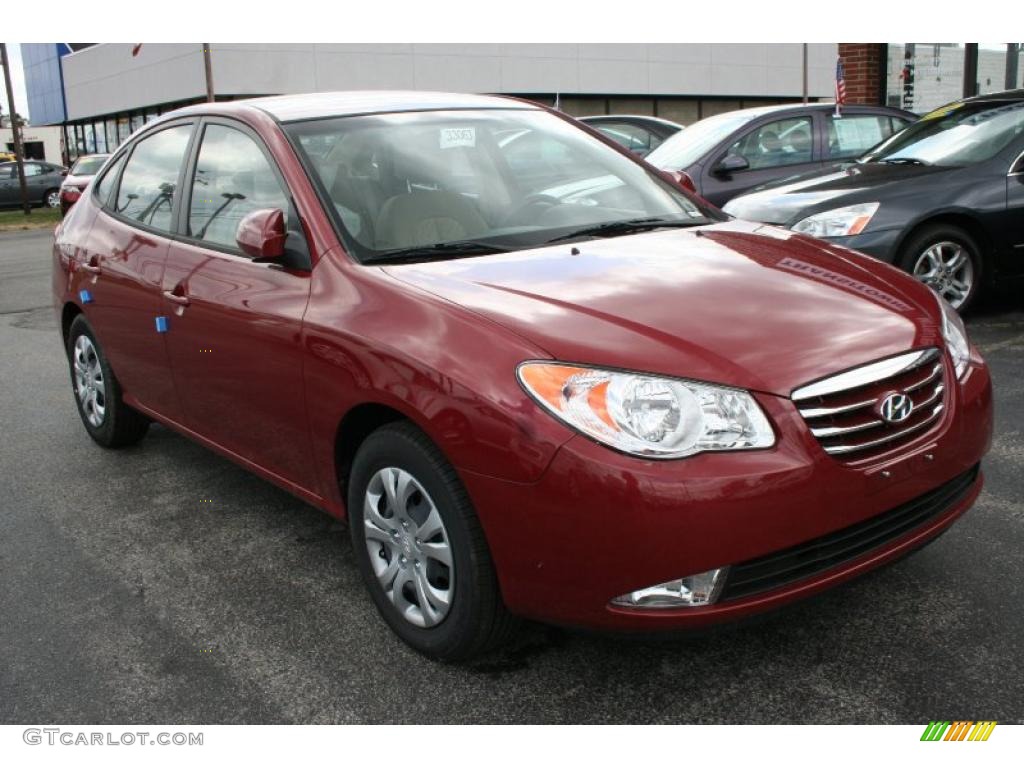 2010 Elantra GLS - Apple Red Pearl / Beige photo #1