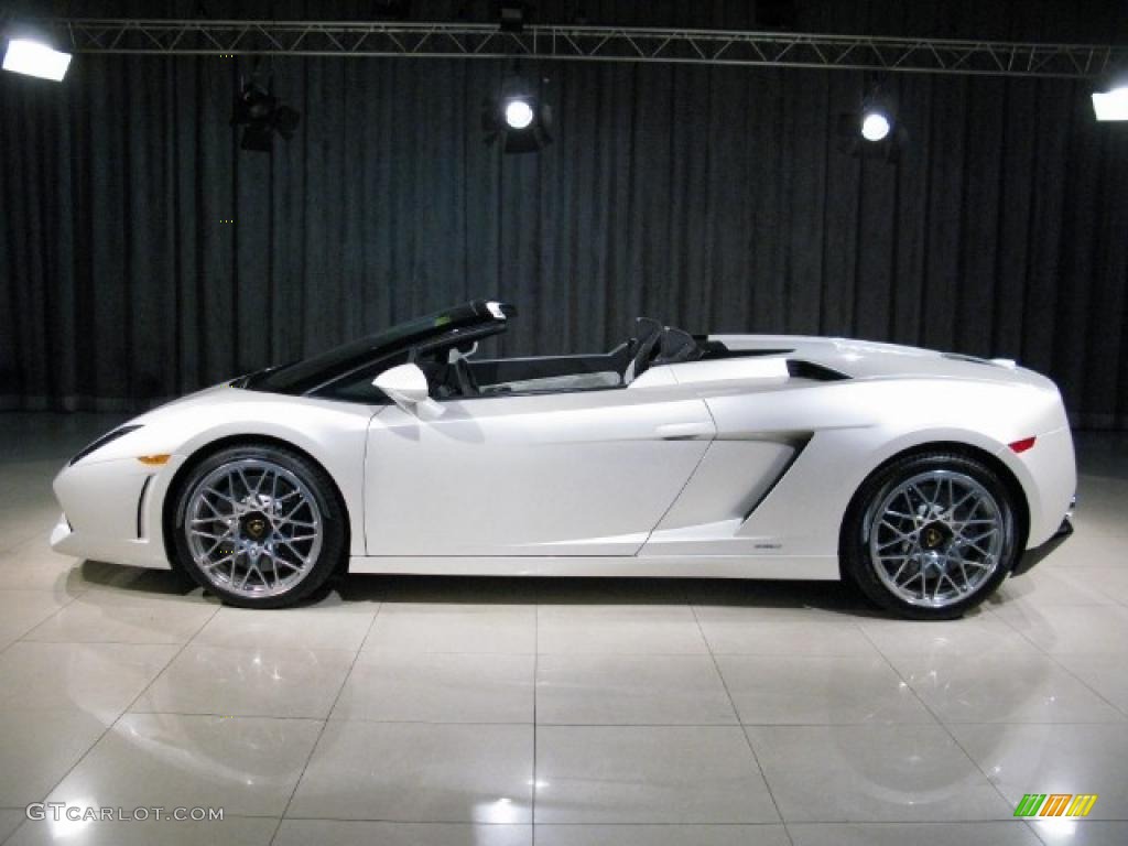 2010 Gallardo LP560-4 Spyder - Balloon White / Black/White photo #20