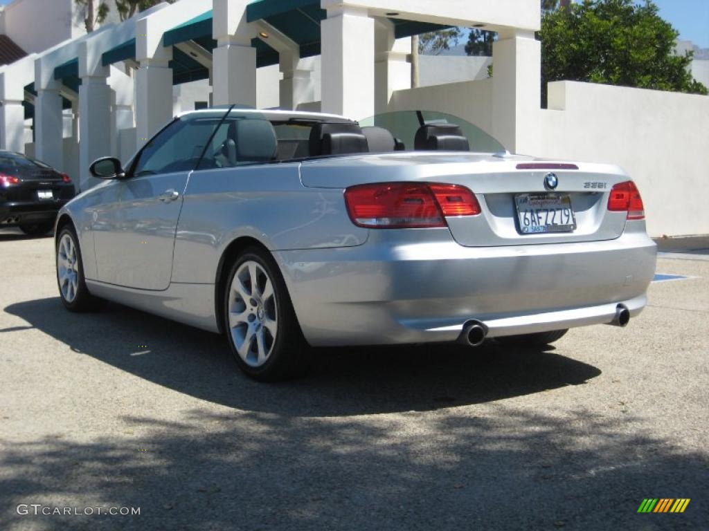2007 3 Series 335i Convertible - Titanium Silver Metallic / Black photo #3