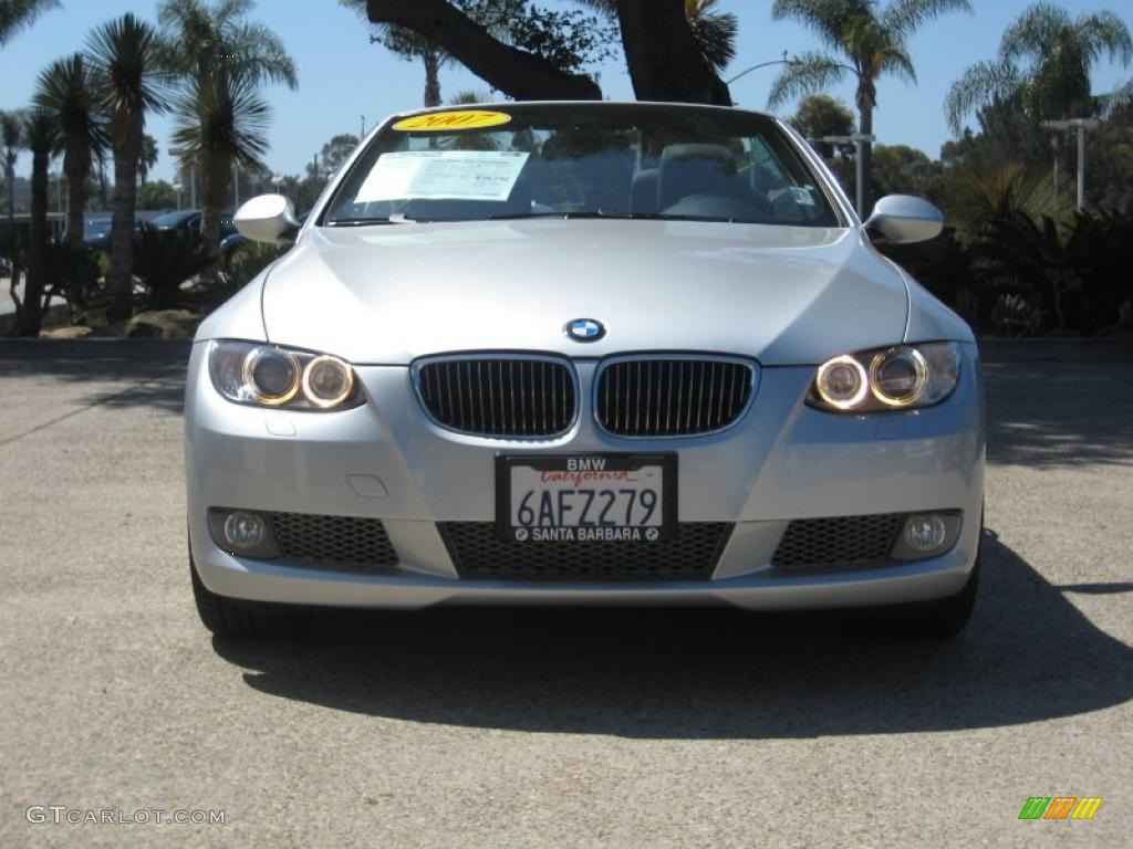 2007 3 Series 335i Convertible - Titanium Silver Metallic / Black photo #8