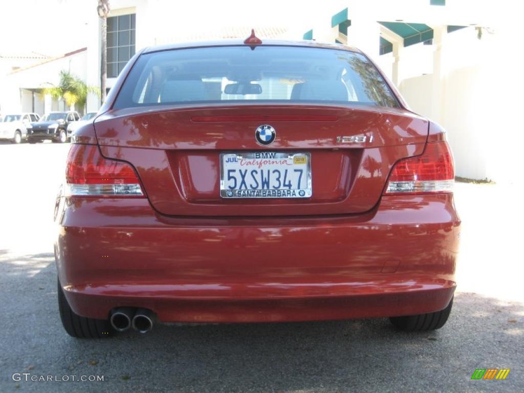 2008 1 Series 128i Coupe - Sedona Red Metallic / Grey photo #4