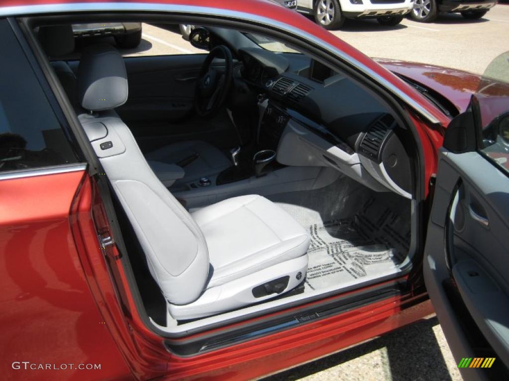 2008 1 Series 128i Coupe - Sedona Red Metallic / Grey photo #8