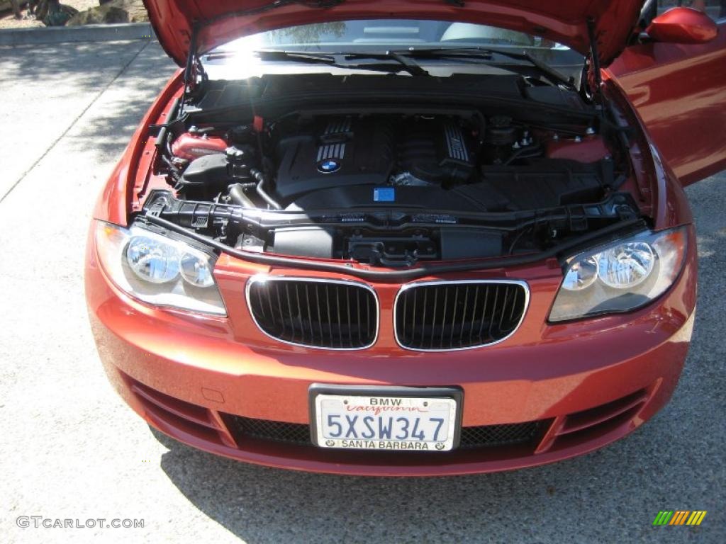 2008 1 Series 128i Coupe - Sedona Red Metallic / Grey photo #14