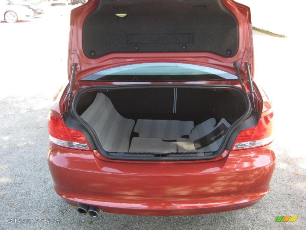 2008 1 Series 128i Coupe - Sedona Red Metallic / Grey photo #15