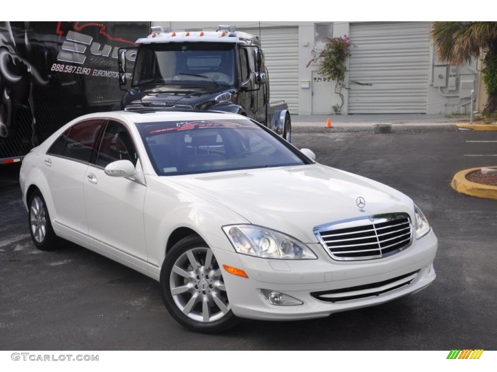 2007 S 550 Sedan - Alabaster White / Grey/Dark Grey photo #1