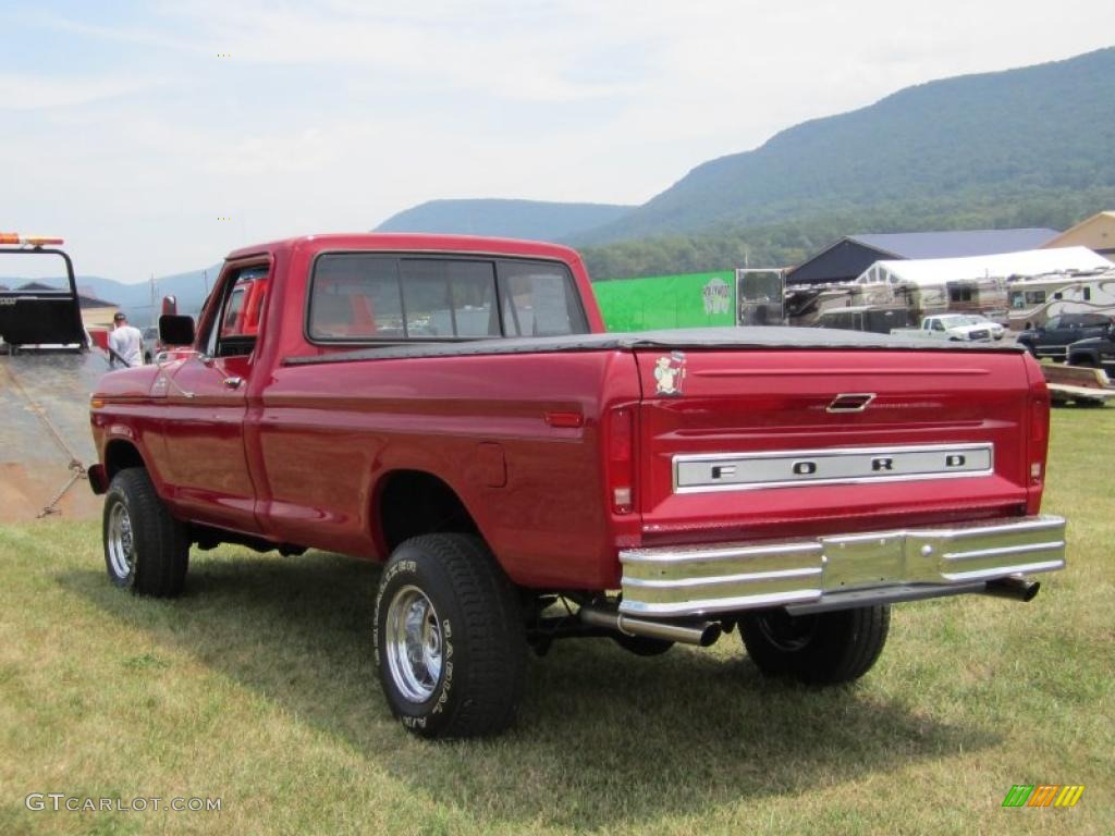 1978 F150 Custom Regular Cab 4x4 - Candyapple Red / Black photo #4