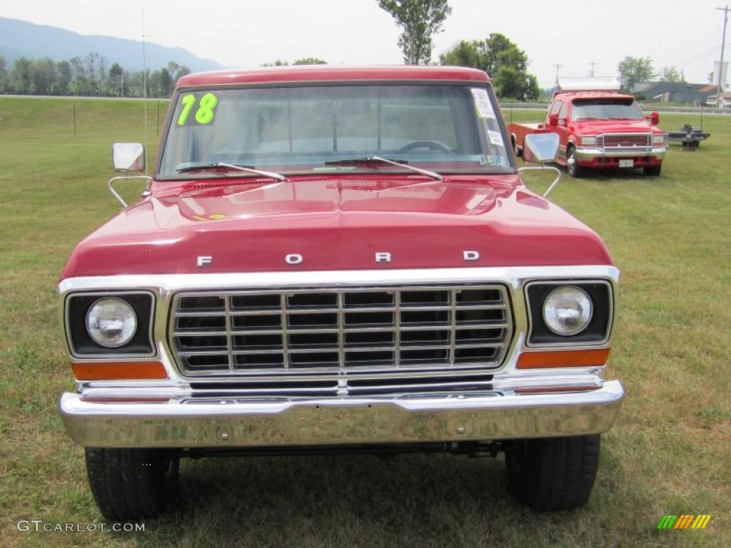 1978 F150 Custom Regular Cab 4x4 - Candyapple Red / Black photo #15