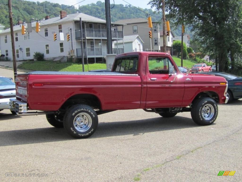 Candyapple Red 1978 Ford F150 Custom Regular Cab 4x4 Exterior Photo #33193888