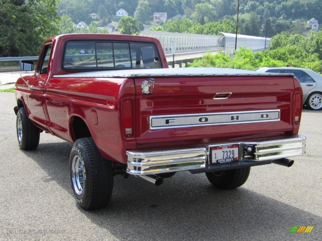 1978 F150 Custom Regular Cab 4x4 - Candyapple Red / Black photo #25